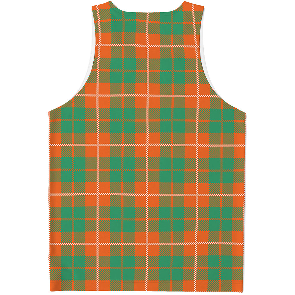 Irish Saint Patrick's Day Tartan Print Men's Tank Top