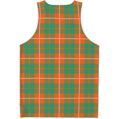 Irish Saint Patrick's Day Tartan Print Men's Tank Top