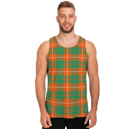 Irish Saint Patrick's Day Tartan Print Men's Tank Top