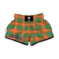 Irish Saint Patrick's Day Tartan Print Muay Thai Boxing Shorts