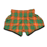 Irish Saint Patrick's Day Tartan Print Muay Thai Boxing Shorts