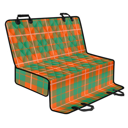 Irish Saint Patrick's Day Tartan Print Pet Car Back Seat Cover