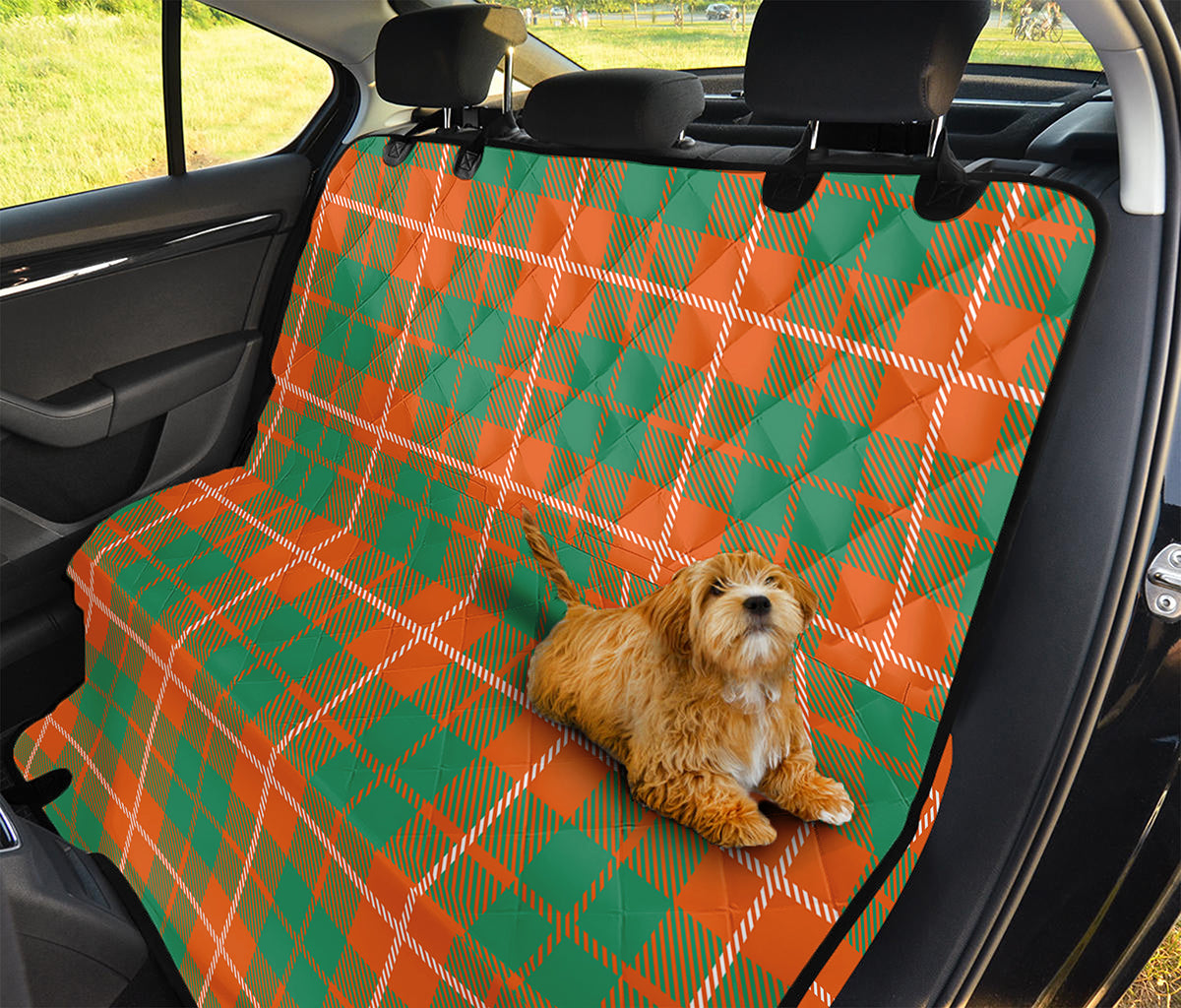 Irish Saint Patrick's Day Tartan Print Pet Car Back Seat Cover