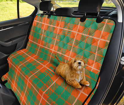 Irish Saint Patrick's Day Tartan Print Pet Car Back Seat Cover