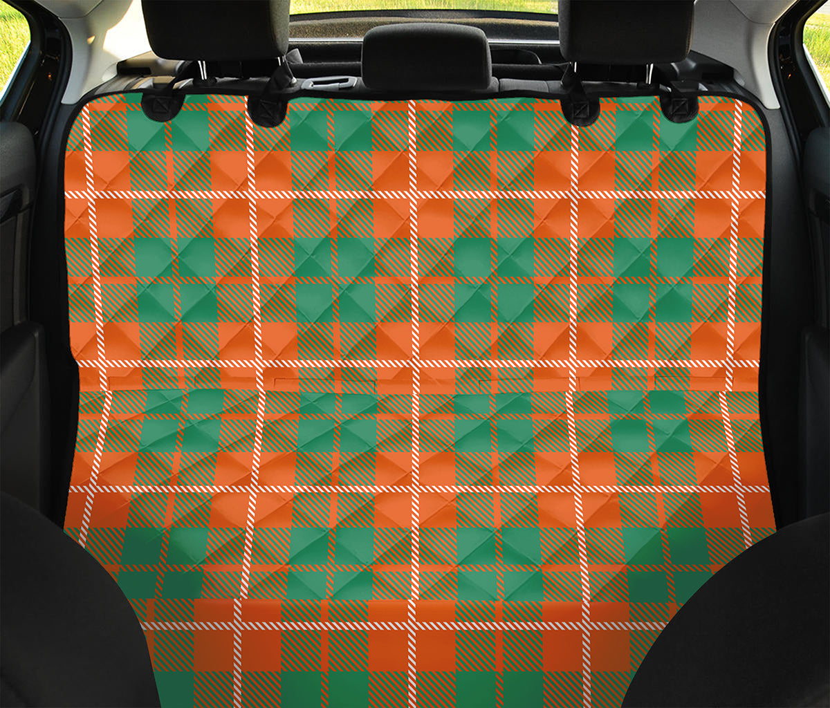 Irish Saint Patrick's Day Tartan Print Pet Car Back Seat Cover