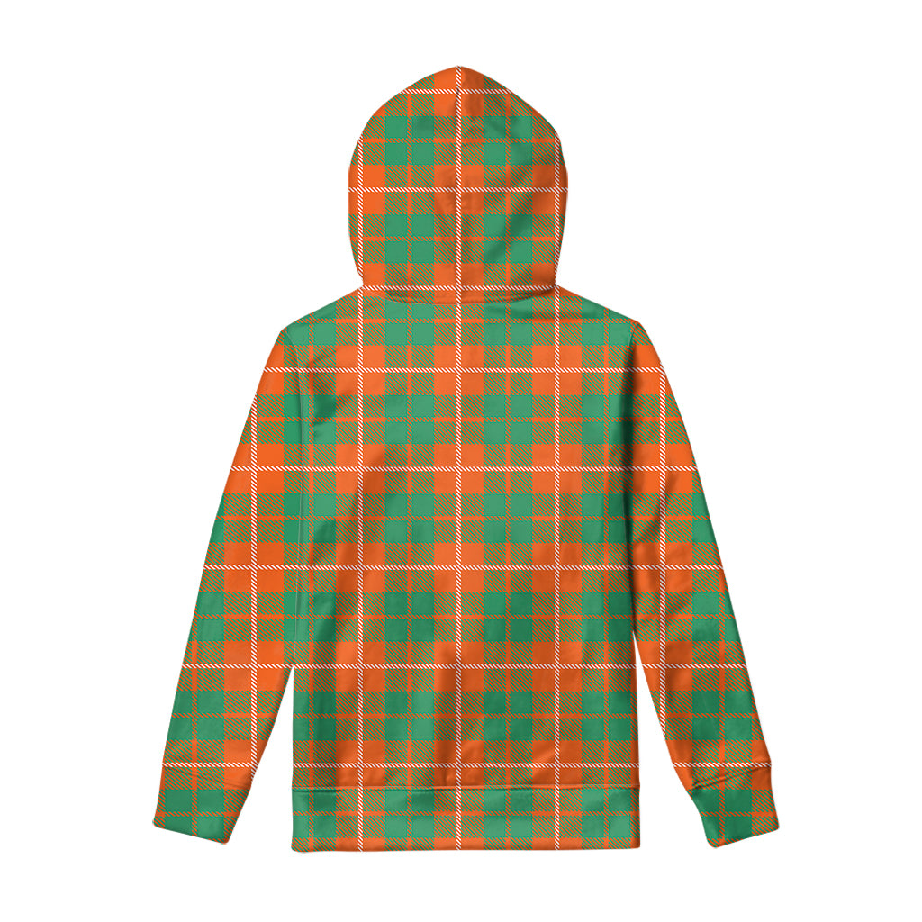 Irish Saint Patrick's Day Tartan Print Pullover Hoodie