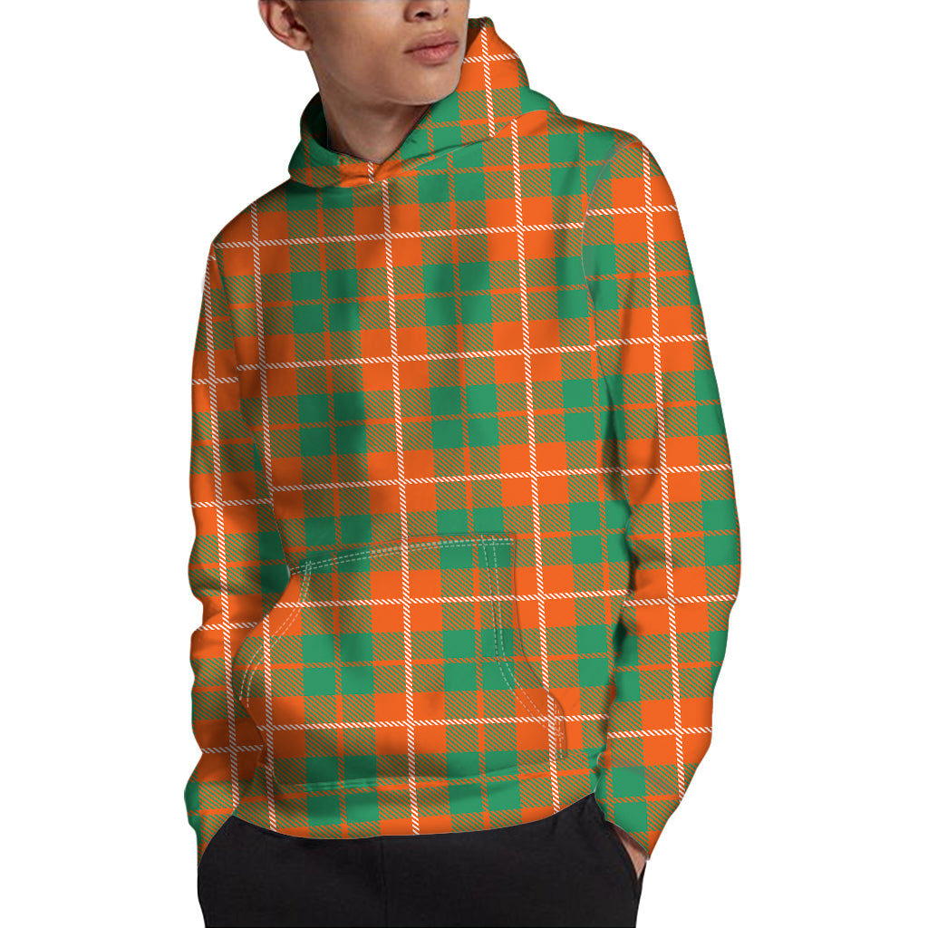 Irish Saint Patrick's Day Tartan Print Pullover Hoodie