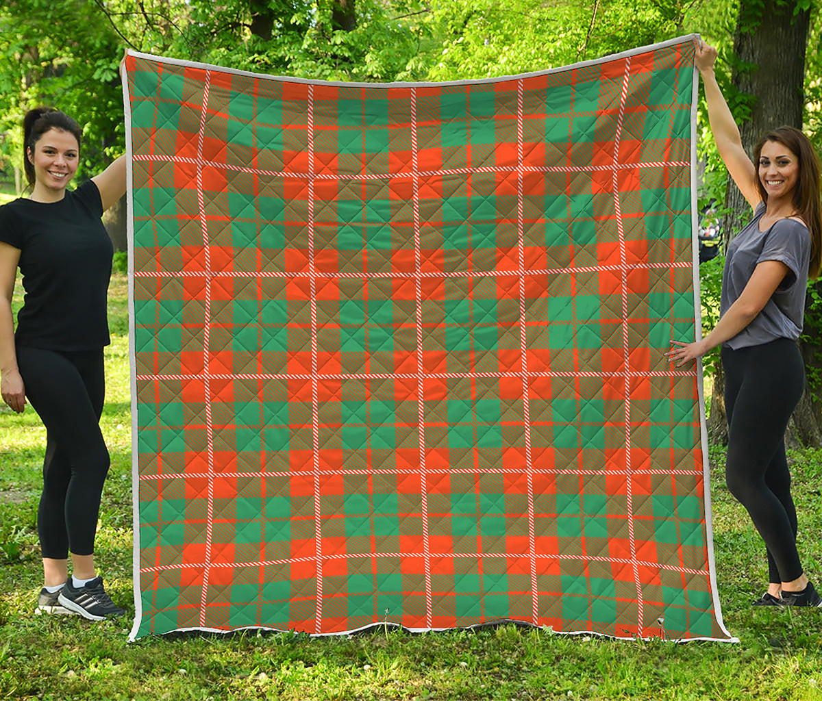 Irish Saint Patrick's Day Tartan Print Quilt