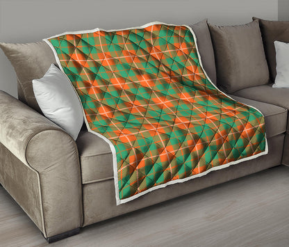 Irish Saint Patrick's Day Tartan Print Quilt