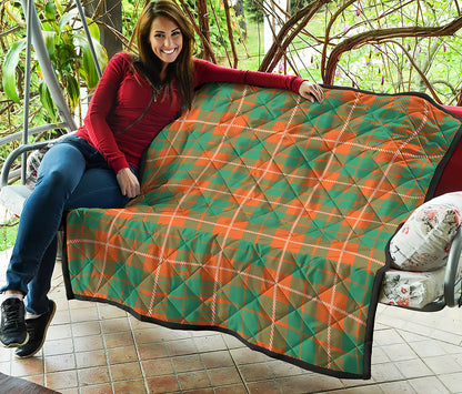 Irish Saint Patrick's Day Tartan Print Quilt