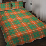 Irish Saint Patrick's Day Tartan Print Quilt Bed Set