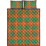 Irish Saint Patrick's Day Tartan Print Quilt Bed Set