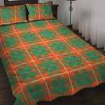 Irish Saint Patrick's Day Tartan Print Quilt Bed Set