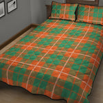Irish Saint Patrick's Day Tartan Print Quilt Bed Set