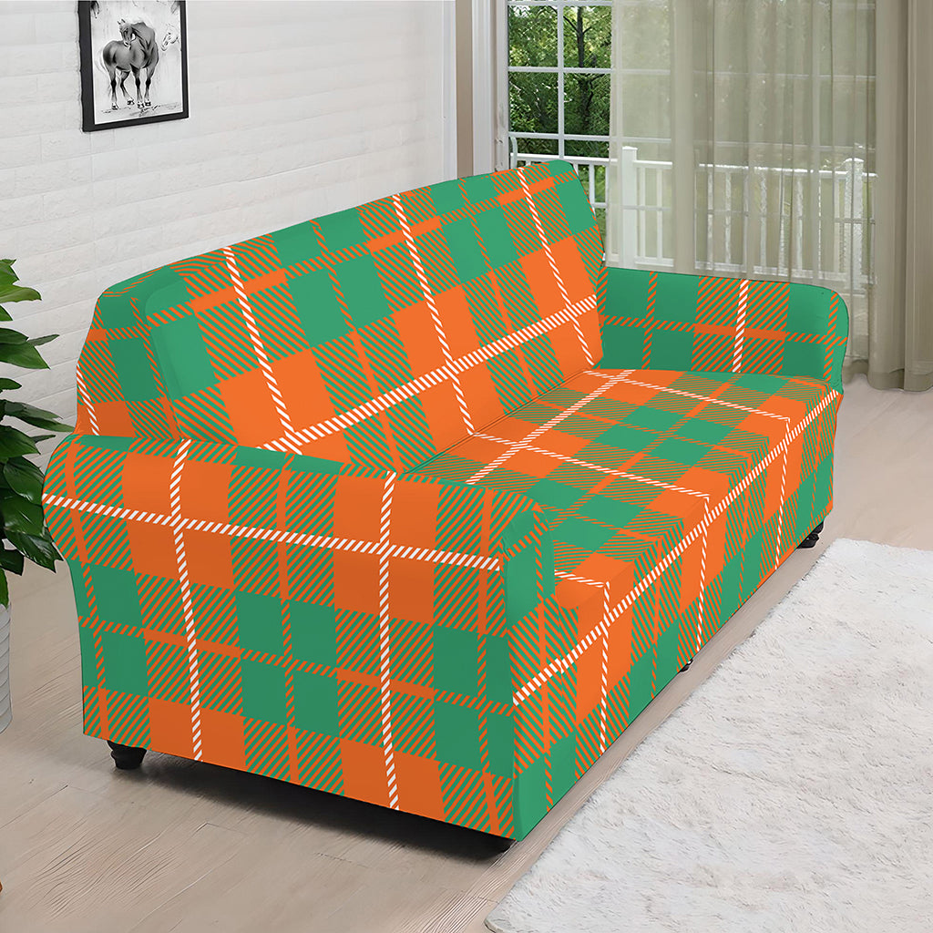 Irish Saint Patrick's Day Tartan Print Sofa Cover