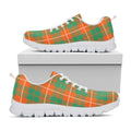 Irish Saint Patrick's Day Tartan Print White Running Shoes