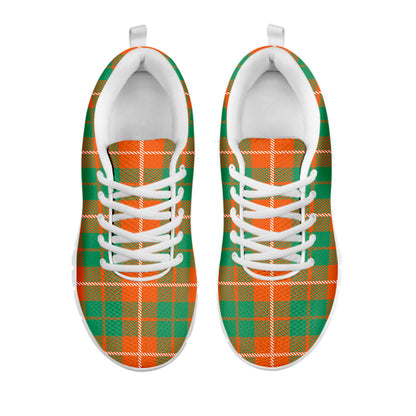 Irish Saint Patrick's Day Tartan Print White Sneakers
