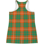 Irish Saint Patrick's Day Tartan Print Women's Racerback Tank Top