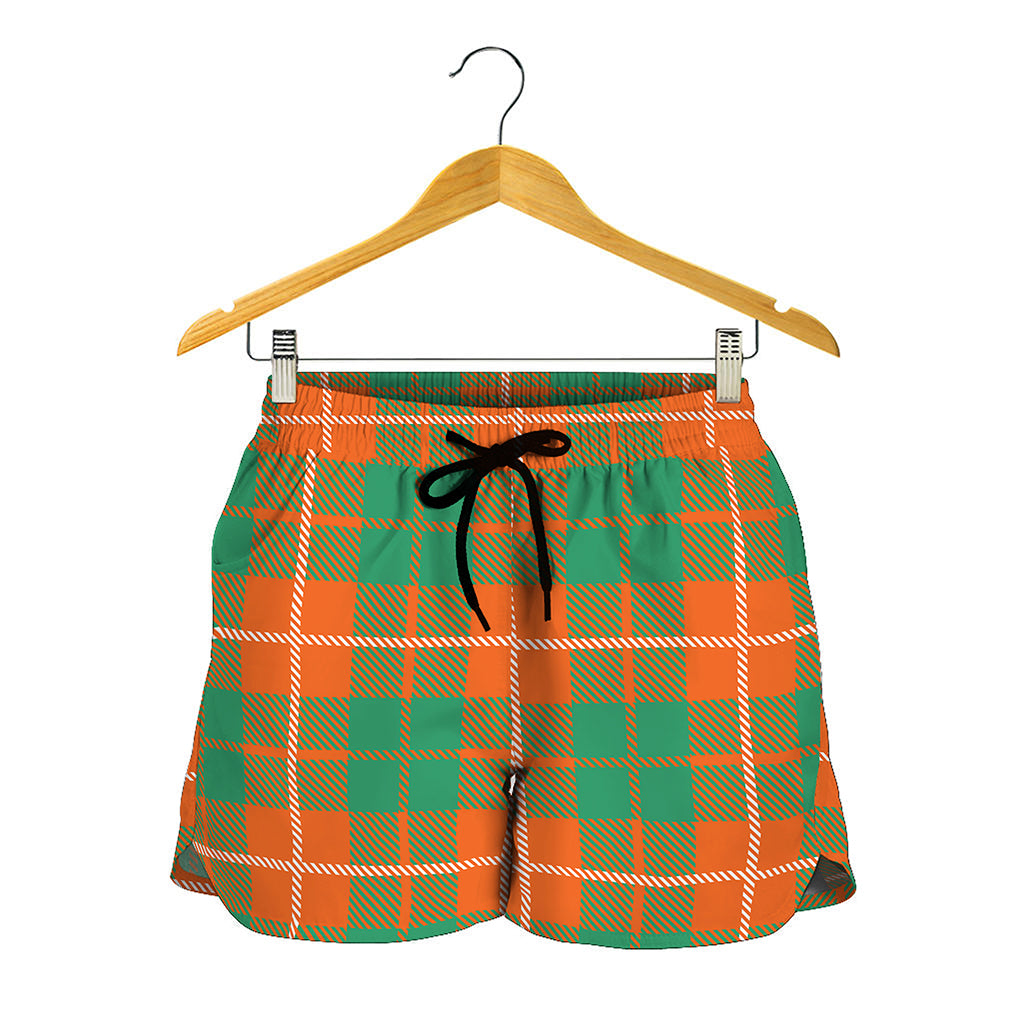 Irish Saint Patrick's Day Tartan Print Women's Shorts