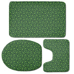 Irish Shamrock Pattern Print 3 Piece Bath Mat Set