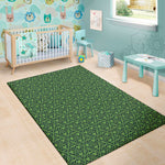 Irish Shamrock Pattern Print Area Rug