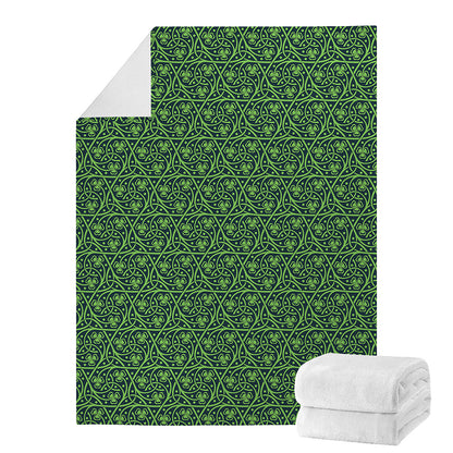 Irish Shamrock Pattern Print Blanket