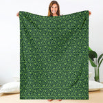 Irish Shamrock Pattern Print Blanket
