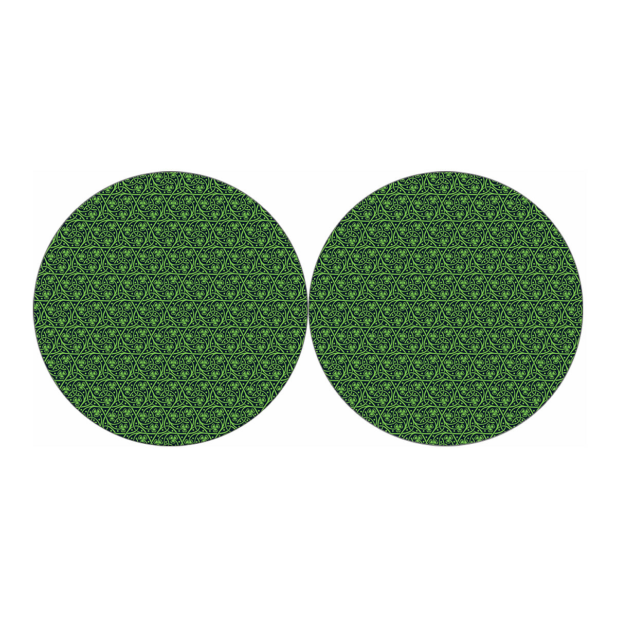 Irish Shamrock Pattern Print Car Coasters