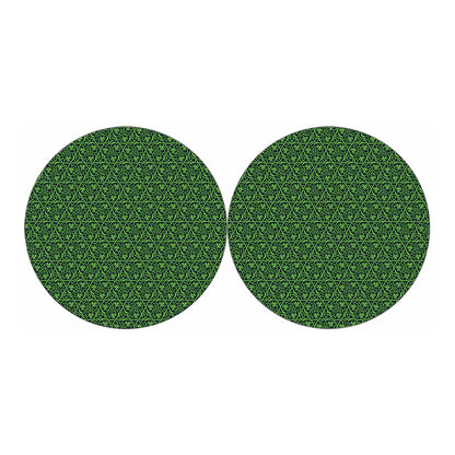 Irish Shamrock Pattern Print Car Coasters