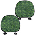 Irish Shamrock Pattern Print Car Headrest Covers