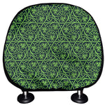 Irish Shamrock Pattern Print Car Headrest Covers
