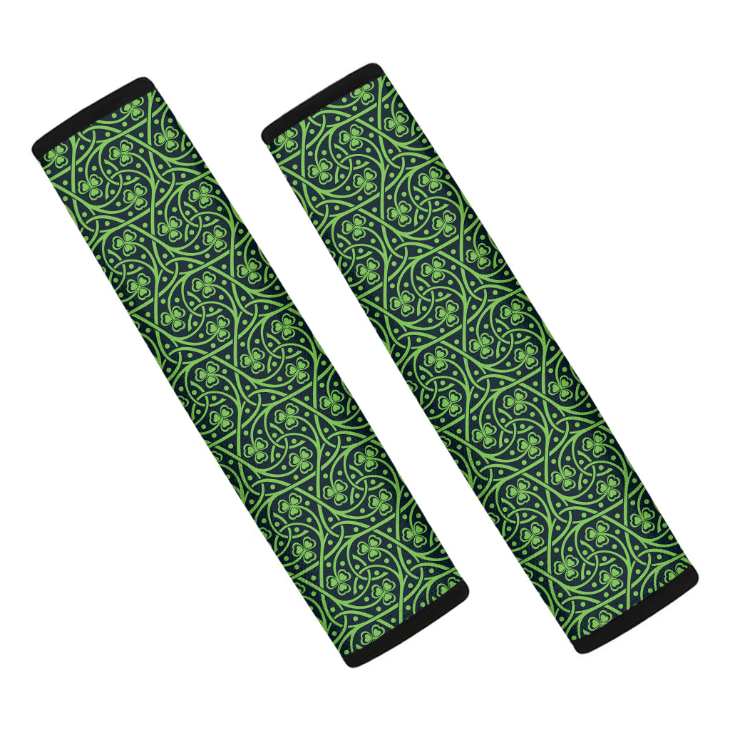 Irish Shamrock Pattern Print Car Seat Belt Covers