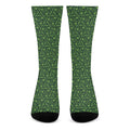 Irish Shamrock Pattern Print Crew Socks