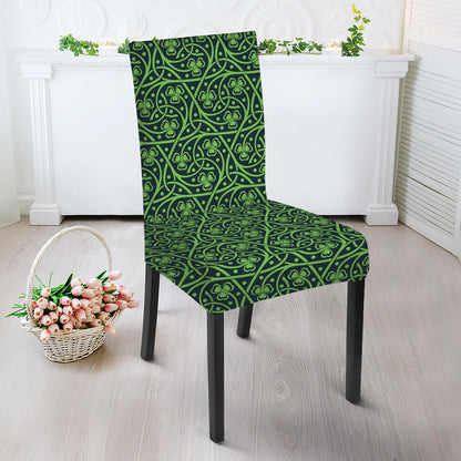 Irish Shamrock Pattern Print Dining Chair Slipcover