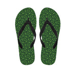 Irish Shamrock Pattern Print Flip Flops