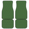 Irish Shamrock Pattern Print Front and Back Car Floor Mats