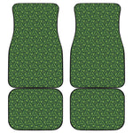 Irish Shamrock Pattern Print Front and Back Car Floor Mats