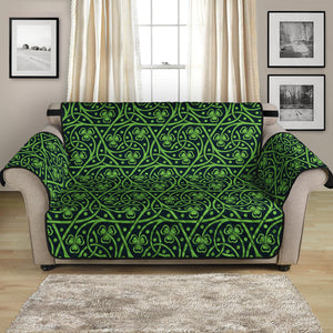 Irish Shamrock Pattern Print Loveseat Protector