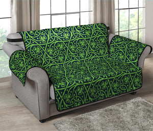 Irish Shamrock Pattern Print Loveseat Protector