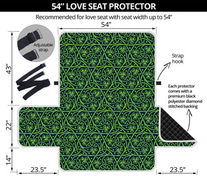 Irish Shamrock Pattern Print Loveseat Protector