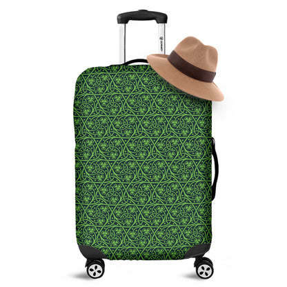 Irish Shamrock Pattern Print Luggage Cover