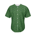 Irish Shamrock Pattern Print Men's Baseball Jersey