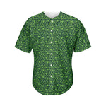 Irish Shamrock Pattern Print Men's Baseball Jersey