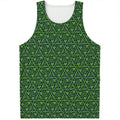 Irish Shamrock Pattern Print Men's Tank Top