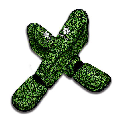Irish Shamrock Pattern Print Muay Thai Shin Guard