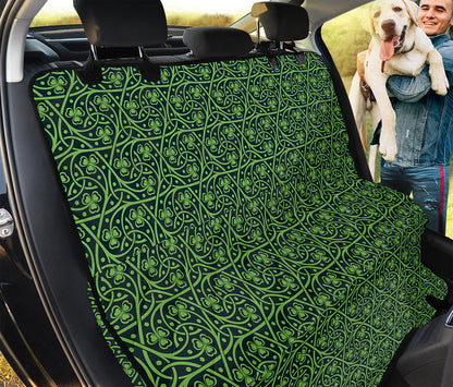 Irish Shamrock Pattern Print Pet Car Back Seat Cover