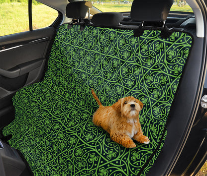 Irish Shamrock Pattern Print Pet Car Back Seat Cover