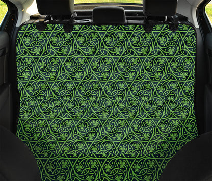 Irish Shamrock Pattern Print Pet Car Back Seat Cover