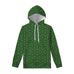 Irish Shamrock Pattern Print Pullover Hoodie