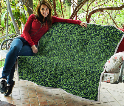 Irish Shamrock Pattern Print Quilt